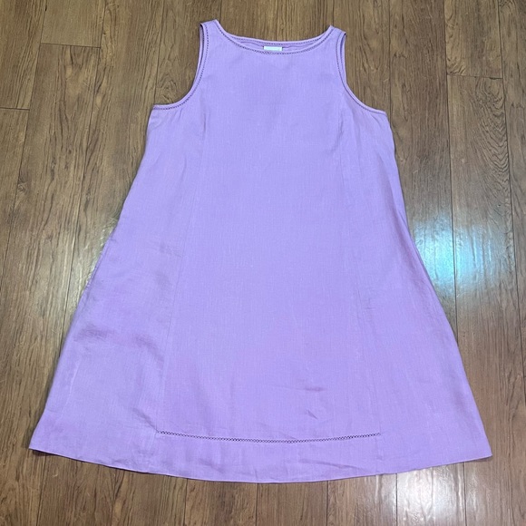 J. Jill Dresses & Skirts - J.Jill Love Linen Lavender Purple Boho Coastal Lagenlook Shift Dress Sz L- As Is
